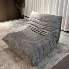 (Single seater, grey) Togo sofa bean bag chair Fireside chair adult lazy floor sofa, ergonomic high-density foam floor chair, 1/2/3 seater free combination
