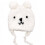 1pc Cartoon Bear Double Layer Pompom Kids Knitted Hat 1