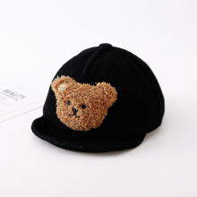 (black) Cute Bear Baby Beanie Autumn Winter Soft Warm Infant Toddler Knitted Hat Newborn Pullover Caps Children Kids Knit Bonnet 1-2y