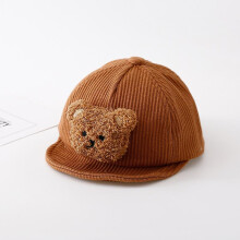 (coffee) Cute Bear Baby Beanie Autumn Winter Soft Warm Infant Toddler Knitted Hat Newborn Pullover Caps Children Kids Knit Bonnet 1-2y