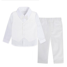 (24M, Gentleman 1) Baby Formal Suit Toddler Wedding Tuxedo Infant Gentleman Baptism Birthday Party Outfit Winter Long Sleeve Outwear 3pcs
