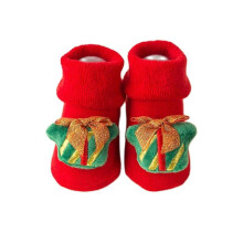 (0-1T, Gift) Christmas Kids Children's Socks Non-slip Print Cotton Toddler Baby Christmas Socks For Newborns Infant Short Socks Clothing