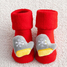 (1-3T, Gloves) Christmas Kids Children's Socks Non-slip Print Cotton Toddler Baby Christmas Socks For Newborns Infant Short Socks Clothing