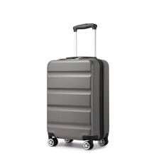 (19 inch) Grey 20/24/28 Inch Hard Shell Suitcase Hand Luggage Travel With TSA Lock