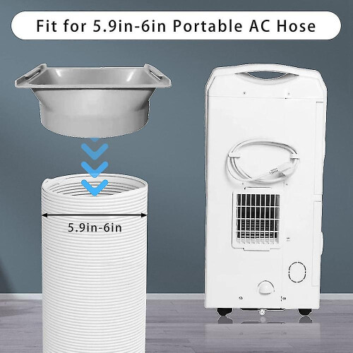 5.9inch Portable Air Conditioner Exhaust Hose Coupler Window Adapter 2