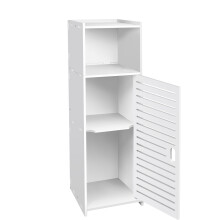 3 Tier Bathroom Floor Cabinet Storage Cabinet with Door, Free Standing Shelf Unit for Bathroom, Living Room, Bedroom, Kitchen