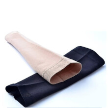 2 Pairs Thigh High Compression Stockings Footless 20-30 Mmhg Compression Stockings with Silicone Dot Band for Unisex (beige, Black,medium)