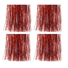 4 Red Lametta Foil Tinsel Garland Strands Christmas Tree 50cm x 40cm