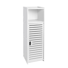 Narrow Bathroom Shelf for Living Room Kitchen 3 Tier Storage Cabinet with Door