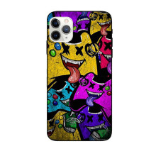 (style 2, iPhone 11 Pro) Cartoon Painted Iphone Case Compatible With Iphone12 13 Pro Max Fortnite