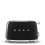 Smeg Smeg 50's Style Retro Range Breakfast Set, 1.7L 3000W Variable Temperature Kettle and Multi-Functional Control 2-Slice 950W Toaster, Black 3
