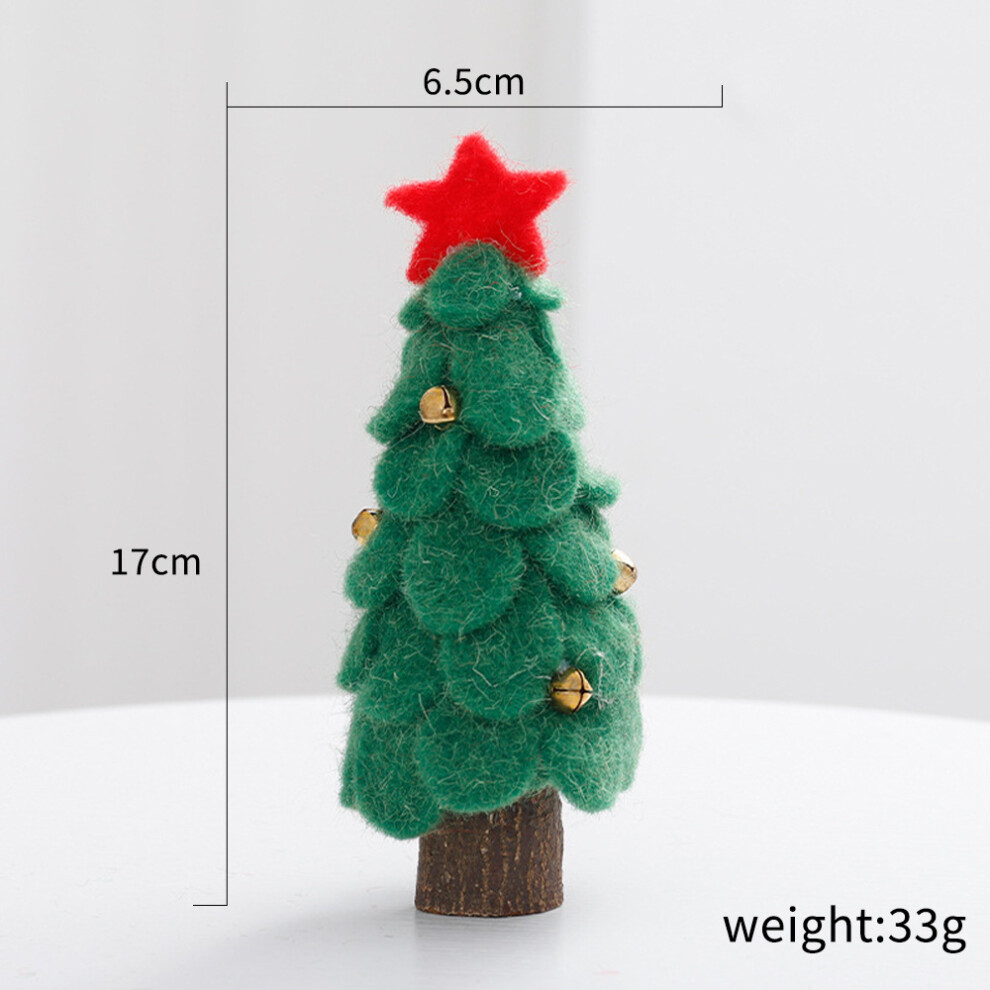(Small Green) Decorative Green Wool Felt Christmas Tree For Cheerful Holiday Tabletop Arrangements-image-OPC-PFQ7KDB-NEW