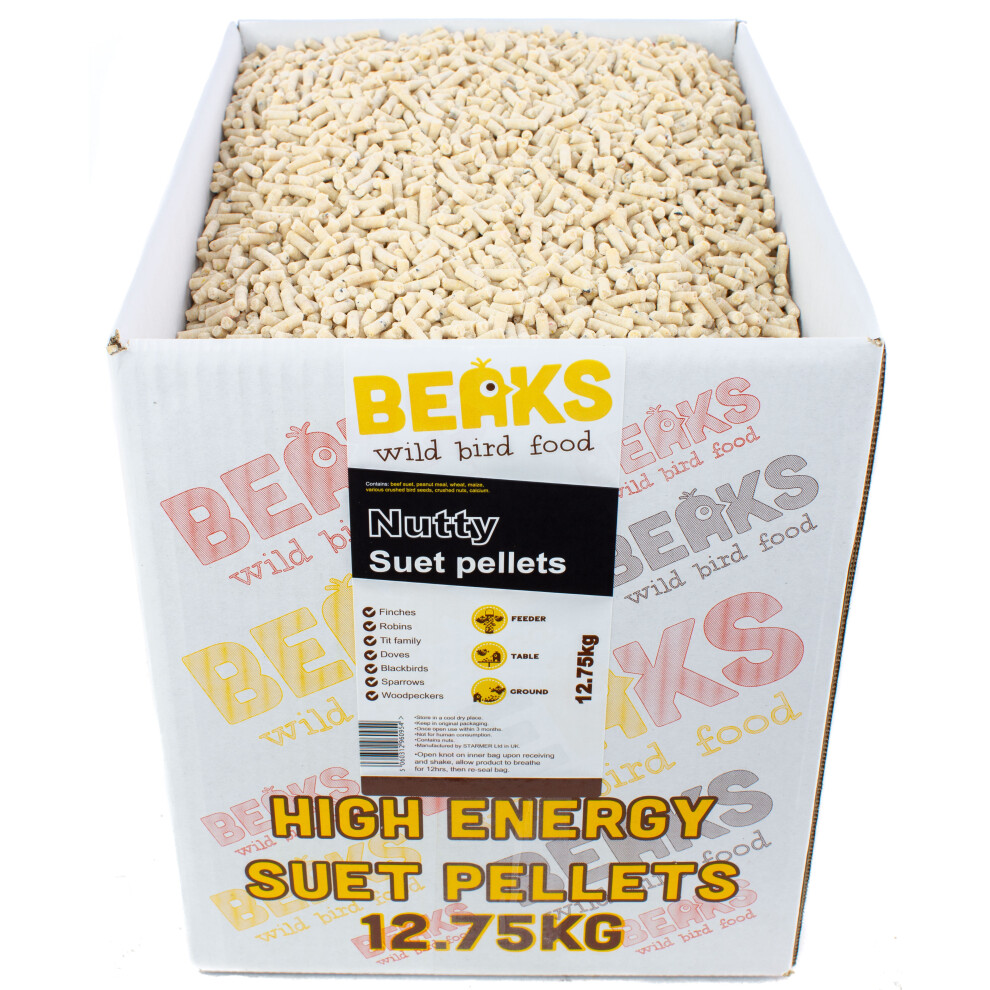 BEAKS Nutty suet feed pellets for wild birds 12.75kg