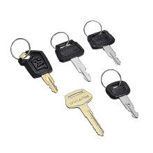 5pcs Excavator Key Set Heavy Construction Equipment Parts Compatible Caterpillar Compatible Hitachi Compatible Kobelco Compatible Komatsu Compatible K