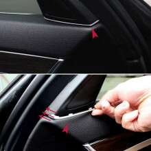2x For Bmw 5 Series F10 2011-13 Sliver Front Door Speaker Cover Gap Decor Trim