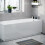 NES Home Nes Home White 1800mm Water Proof Durable PVC Front Bath Panel 15mm Thick 1