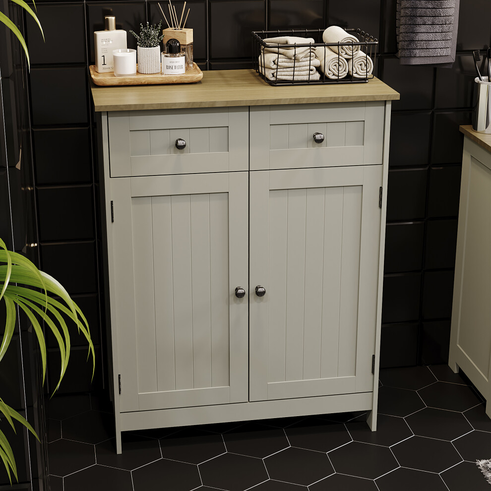 Priano 2 Drawer 2 Door Cabinet Bathroom Cupboard