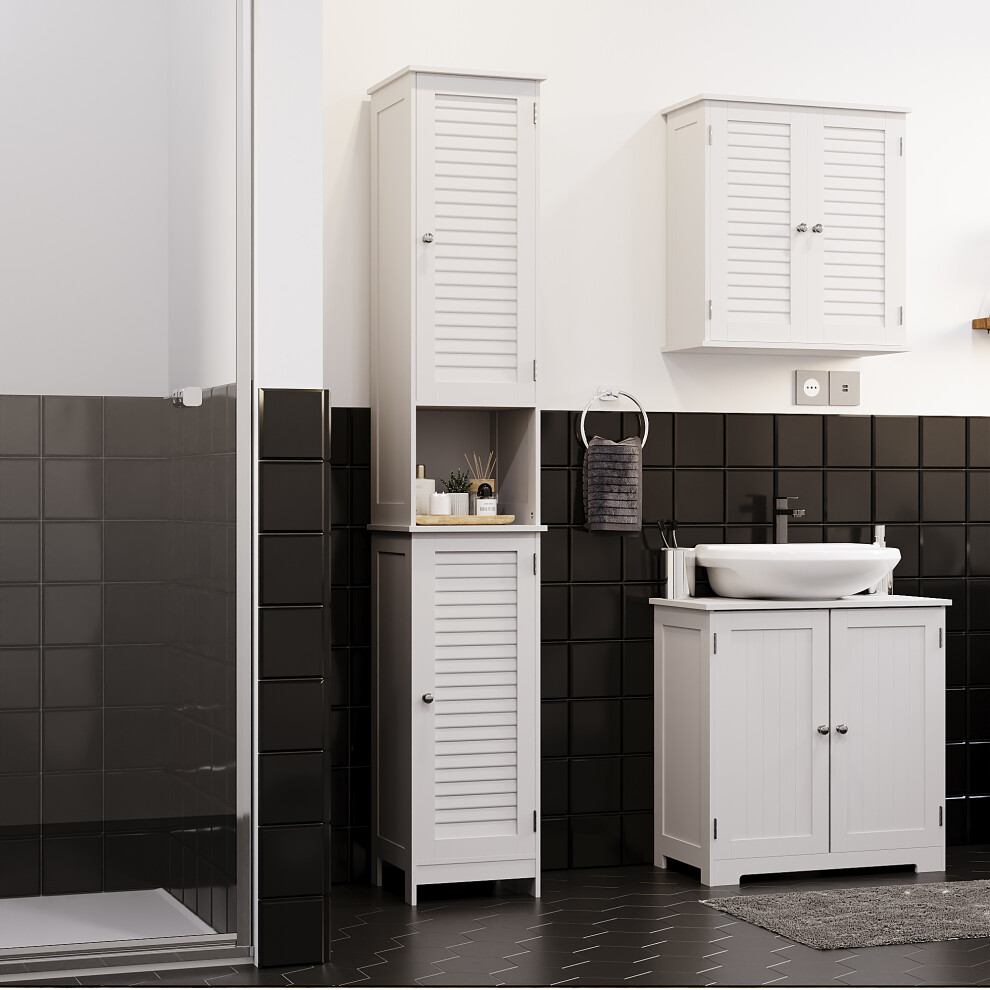 Liano 2 Door Tallboy Bathroom Cabinet Storage Unit