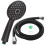 URBN Living Universal Black Shower Head 3 Mode Function Anti Limescale Water Save 1.5M Hose 1
