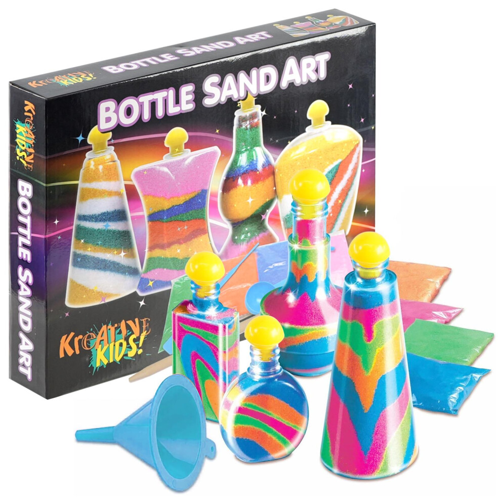 The Magic Toy Shop Make your Own Bottle Sand Art DIY Kits for Kids Children Art and Craft Set