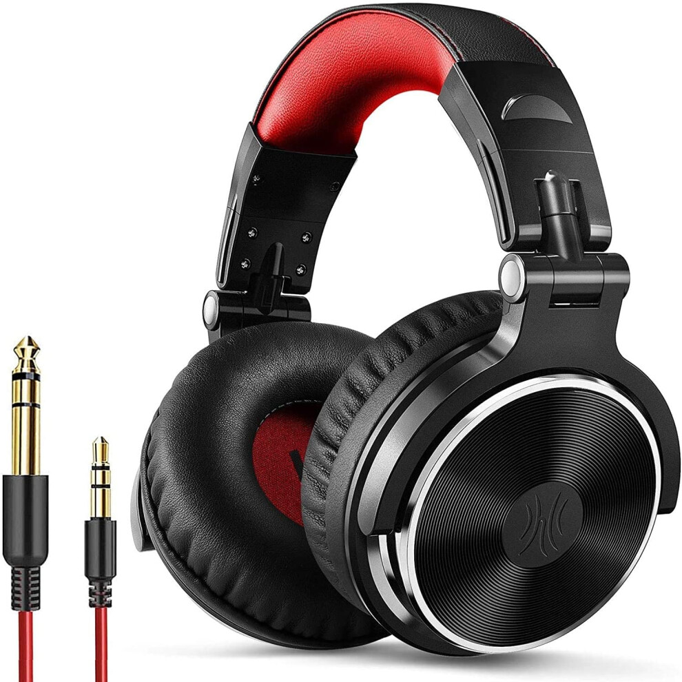 Oneodio Wired Studio Headphones: 50Mm Neodymium Drivers, Bass-Boosted, Detachable 1/4In-3.5Mm Cables, Over-Ear, Single-Side Monitoring 885334821756
