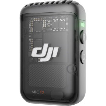 DJI Mic 2 Transmitter (Shadow Black), Wireless Microphone with Intelligent Noise Cancelling, 14-Hour Internal Recording, 6-Hour Battery