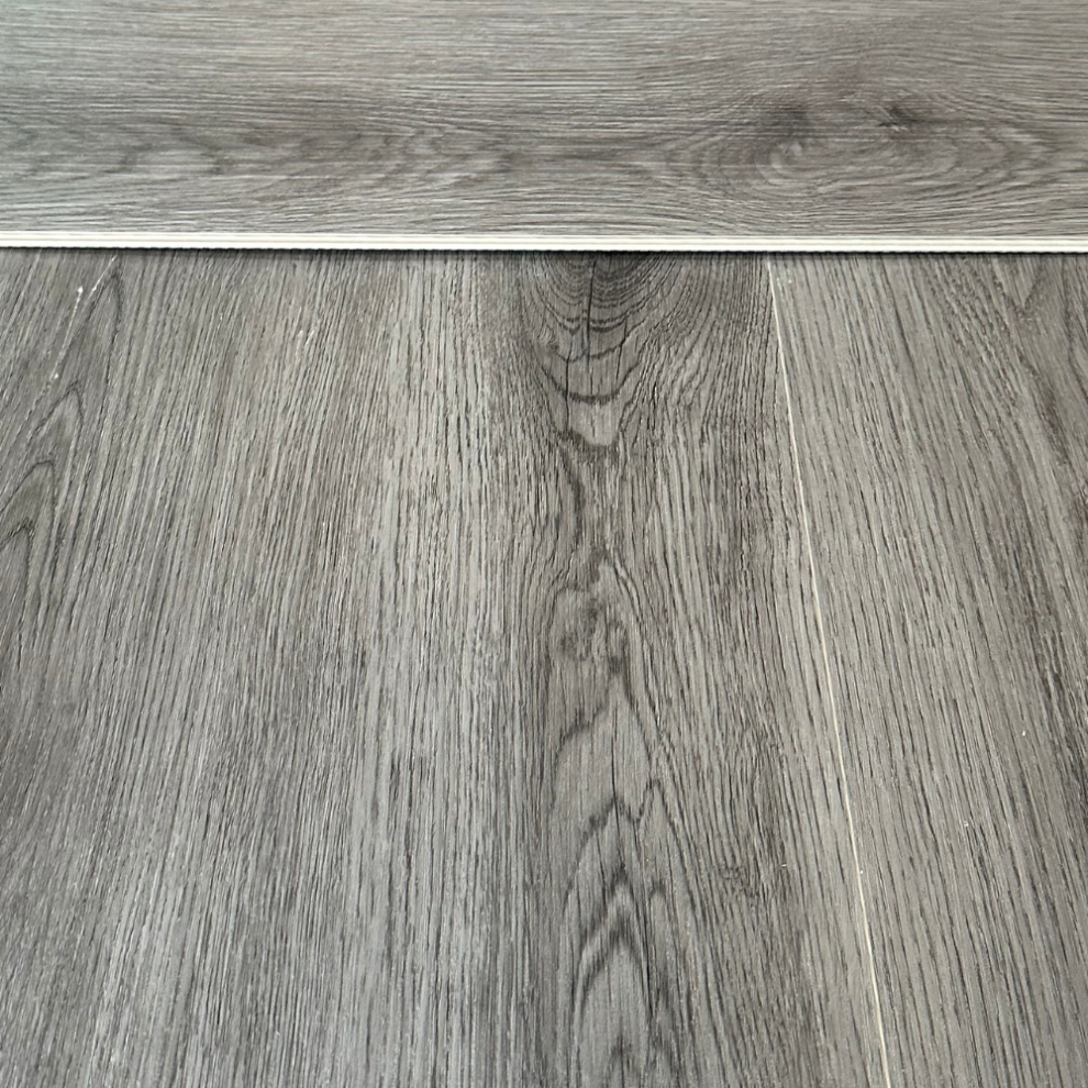 Spc Luxury Click Plank Flooring - Built-In Underlay Millennium Grey Oak - 5.2Mm Thick 5056524047484