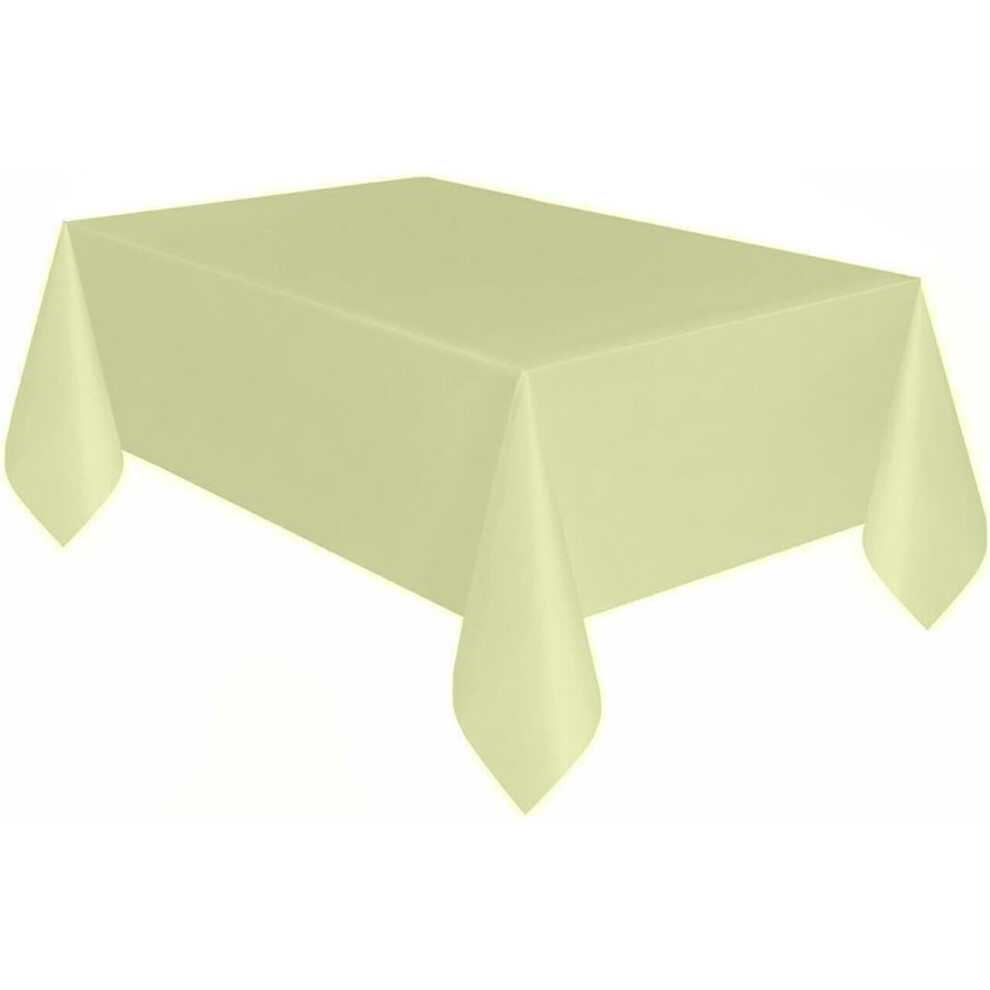AEX Table Cloth Wipeable PVC Plastic 137 X 183 cm (Light Yellow)