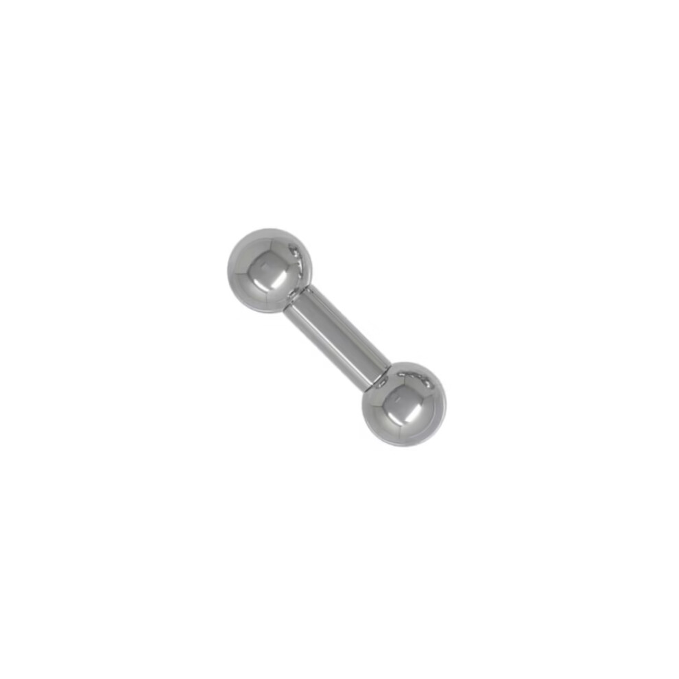 (12mm long, 12.7mm balls) Stainless Steel Barbell 7mm gauge (1g)-image-OPC-PFQ7RK8-NEW