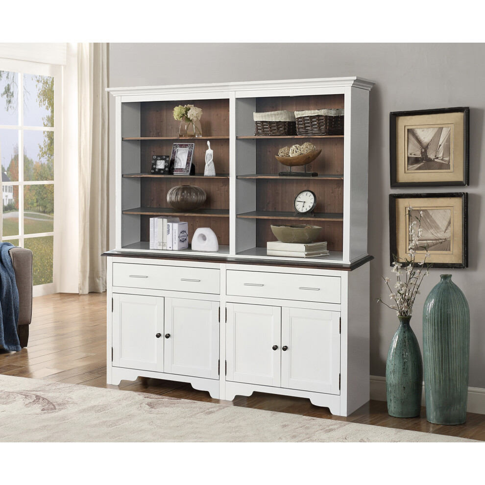 (Double Dresser) White Wooden Dresser Single Or Double Size