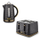 Tower Tower Empire Black Jug Kettle & 4 Slice Toaster Matching Set 1