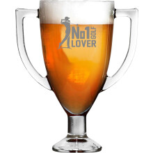 MantraRaj No 1 Golf Lover Trophy Pint Glass Unique Styled Beer Glass Pint Glass Ideal for Golfers Perfect for Every Occasion