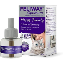 Feliway Optimum 30 Day Refill | 48ml Feliway Optimum Refill For Plug In Anxiety Relief Pheromone Diffuser For Cat