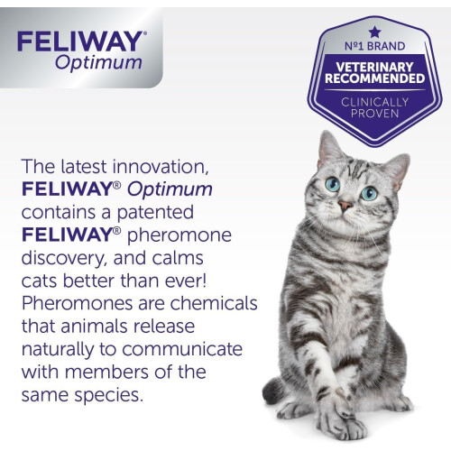 Feliway Feliway Optimum 30 Day Refill | 48ml Feliway Optimum Refill For Plug In Anxiety Relief Pheromone Diffuser For Cat 1