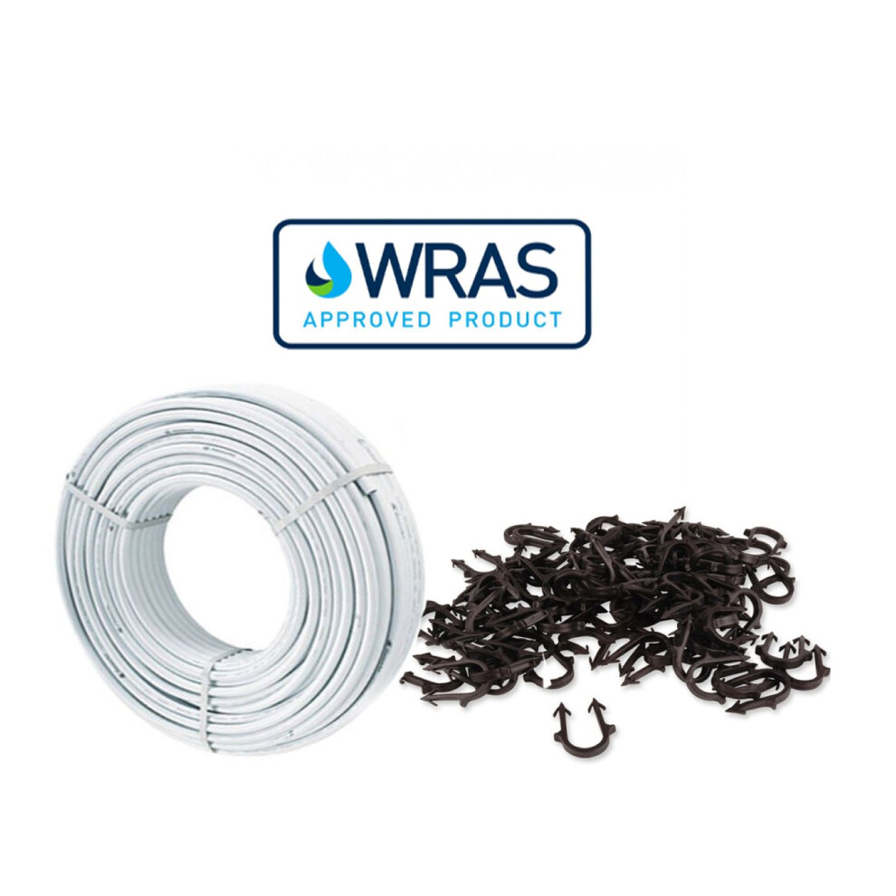 Wärmer System (Pipe 200M Roll + 60Mm Pipe Staples) 16X2mm Pert Al Pert Water Underfloor Heating Plastic Composite Barrier Pipe + 60Mm Pipe Staples