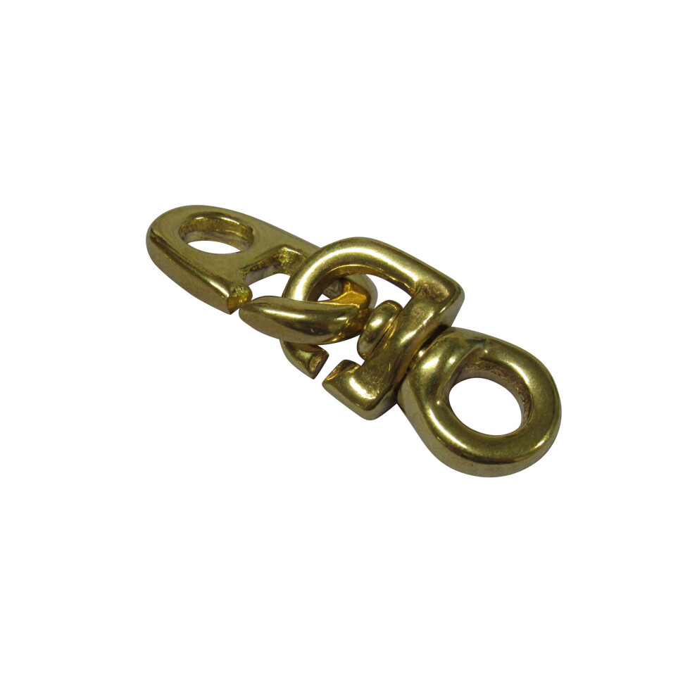 Securefix Direct Brass Inglefield Clip Flag Swivel 58Mm (Flagpole Brummel Line Hook)