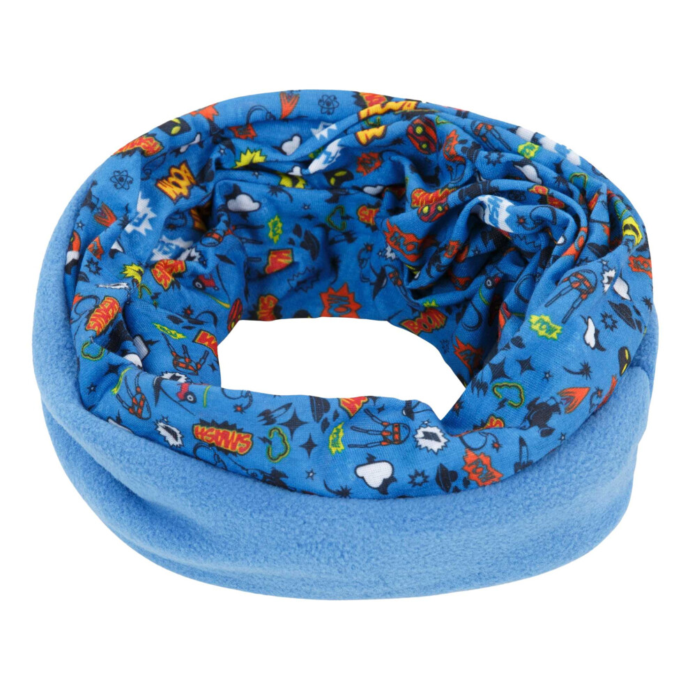 Trespass Boys Blue (One Cosmic Print) Childrens/Kids Callaghan Neckwarmer Size 9