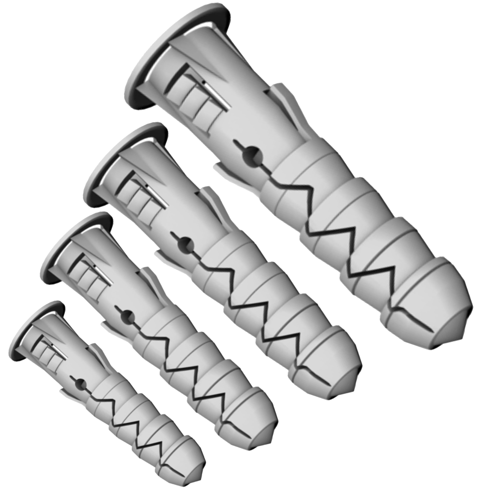 (10, M10 x 50mm) Wall Plugs Expansion Fixings Heavy Duty Nylon Plug