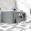 NES Home Nes Home Matt Grey 1800mm Magnetic Door Durable PVC Front Bath Panel 6
