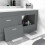 NES Home Nes Home Matt Grey 1800mm Magnetic Door Durable PVC Front Bath Panel 4