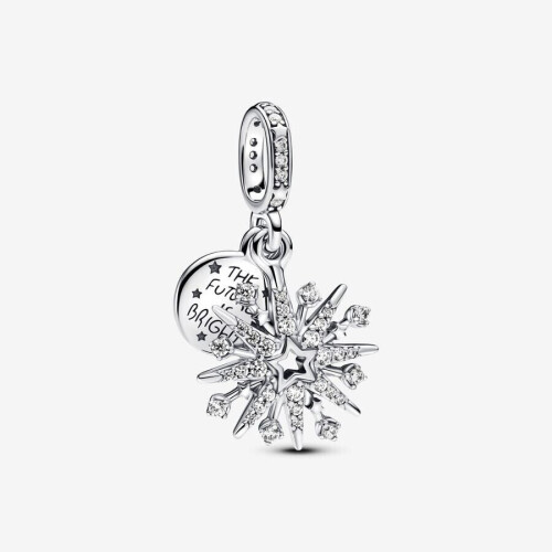 Pandora Pandora Silver 925 Sparkling Firework Double Dangle Charm 793512C01