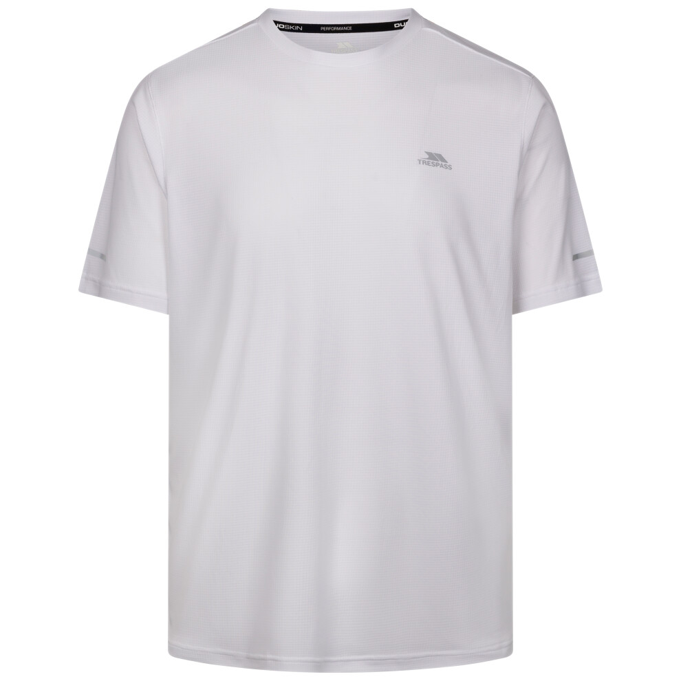 (XXL, White) Trespass Mens Round Neck Active Top Rundle