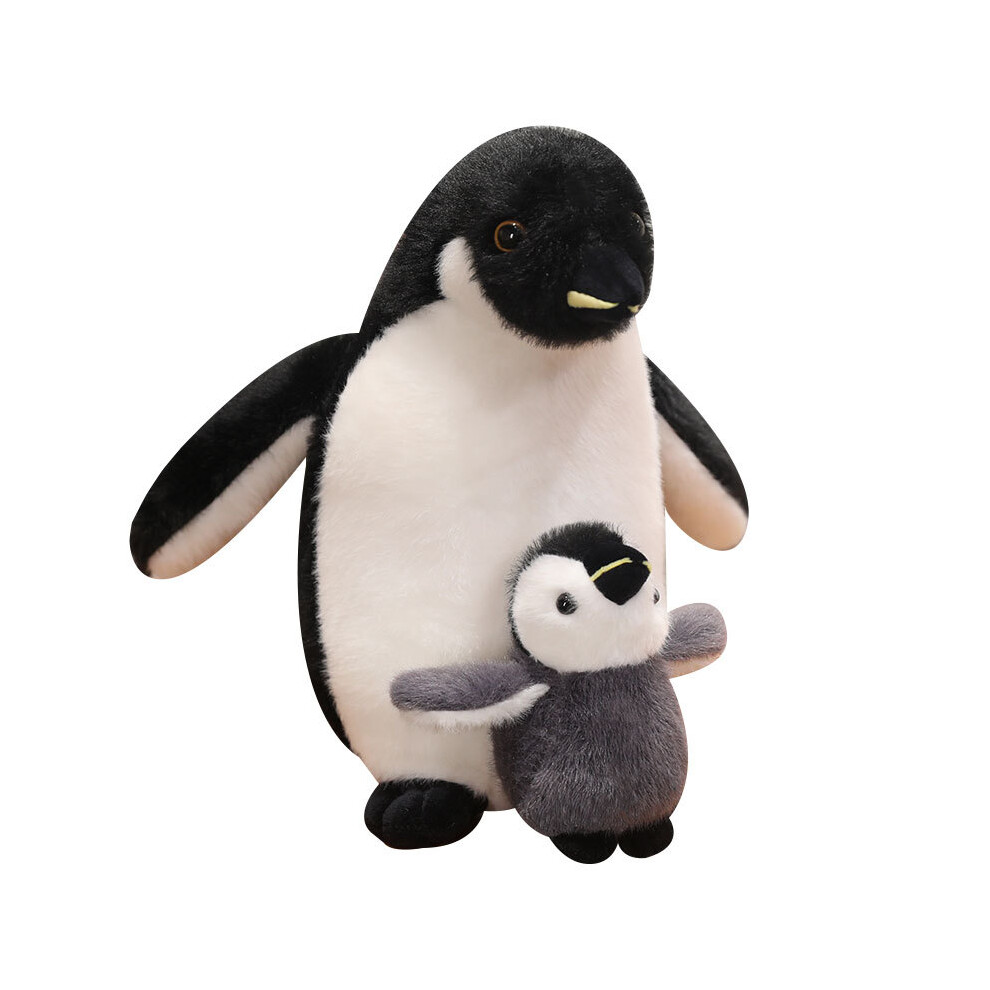 (28cm/11.02in) Mother And Son Penguin Plush Toy Doll Cartoon Animal Sofa Decoration Kids Gift