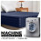 (Super King) Extra Deep Blue Fitted Sheets 40cm Stripe Bed Sheet. 6