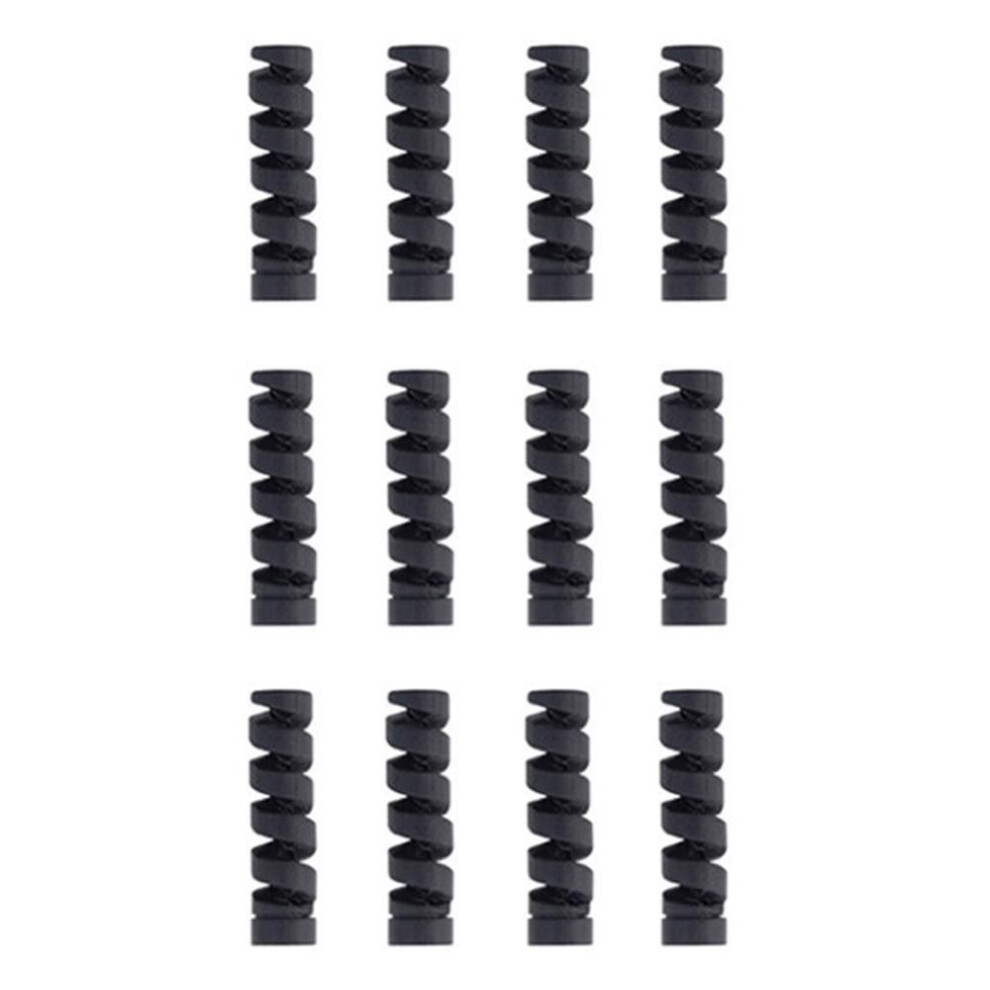 12Pcs USB Spiral Protector Charge Cable Cord Data Cover Saver for iPhone Android