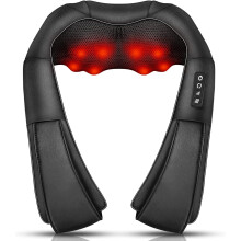 Neck Massager, Deep Tissue 3D Kneading with Heat, Shiatsu Massager for Neck, Back, Shoulder, Foot and Leg, Women and Men