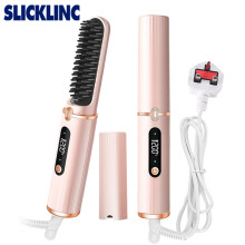 Electric Hair Straightener Brush Straight Quick Iron Hot Comb Styling