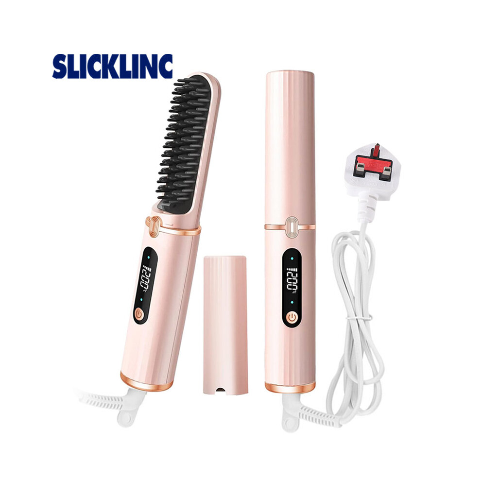 Electric Hair Straightener Brush Straight Quick Iron Hot Comb Styling