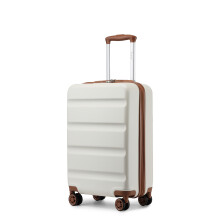(19 inch) 19/24/28 Inch ABS Hard Shell Suitcase Cream Color Luggage with 4 Spinner Wheels and Dial Combination Lock