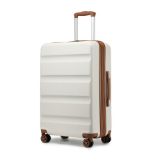 (24 inch) 19/24/28 Inch ABS Hard Shell Suitcase Cream Color Luggage with 4 Spinner Wheels and Dial Combination Lock